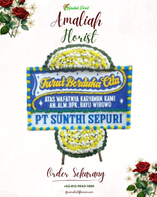 Papan Bunga Duka di Karang Suraga